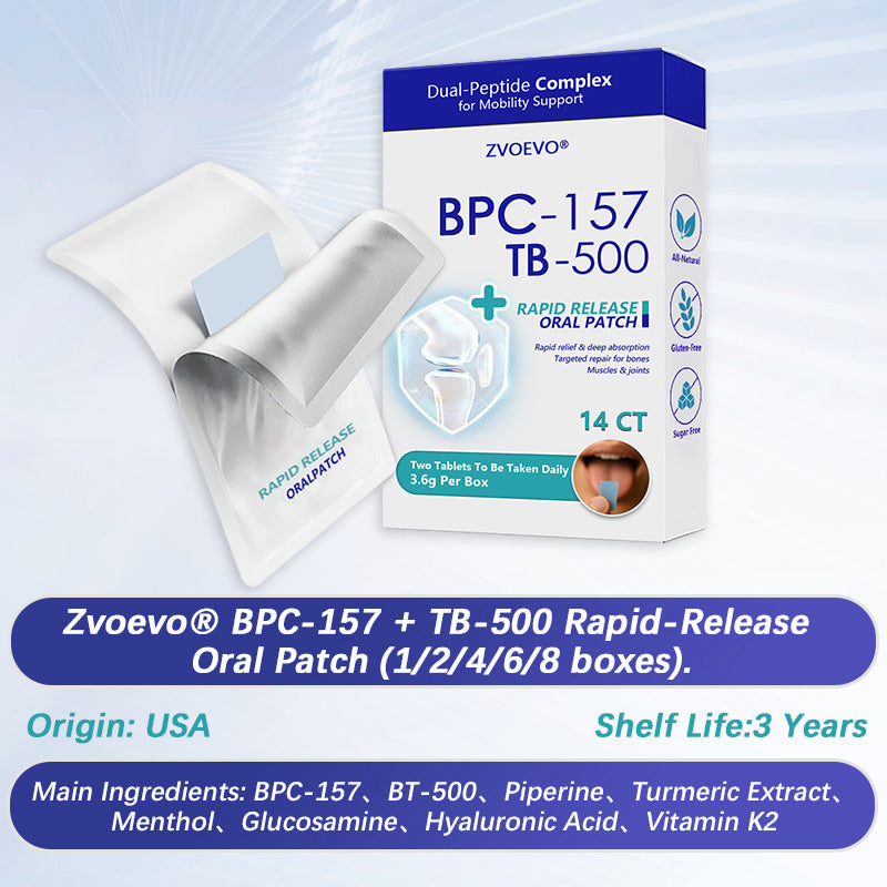 𝒁𝐯𝐨𝐞𝐯𝐨® BPC-157 + TB-500 Rapid-Release Oral Patch 🦴 Fast-Acting Pain Relief for Arthritis, Nerves & Sports Injuries