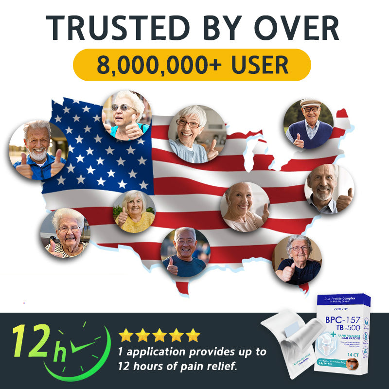𝒁𝐯𝐨𝐞𝐯𝐨® BPC-157 + TB-500 Rapid-Release Oral Patch 🦴 Fast-Acting Pain Relief for Arthritis, Nerves & Sports Injuries