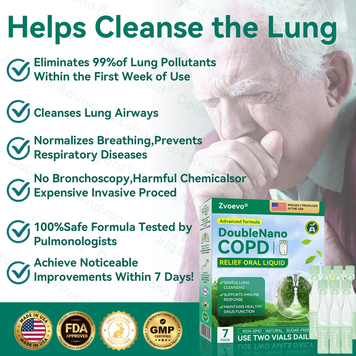 🌿FDA Approved|Zvoevo® DoubleNano COPD Relief 𝑶𝒓𝒂𝒍 𝑳𝒊𝒒𝒖𝒊𝒅 (💝 Cough, wheezing, shortness of breath, sputum, stuffy nose, bronchitis, bronchitis, allergy symptoms, lung discomfort🫁)