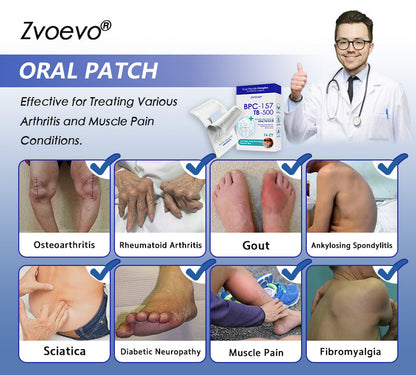 𝒁𝐯𝐨𝐞𝐯𝐨® BPC-157 + TB-500 Rapid-Release Oral Patch 🦴 Fast-Acting Pain Relief for Arthritis, Nerves & Sports Injuries